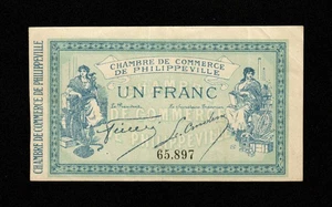 ALGERIA - ALGERIA - Chamber of Commerce Philippeville, 1 Franc 1914 JP.142.02 - Picture 1 of 3