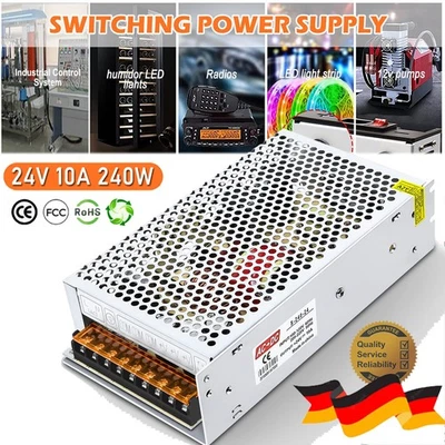 DC 24V 10A 240W LED Trafo Netzteil Schaltnetzteil Adapter Netzteil LED Streifen - Bild 1 von 4