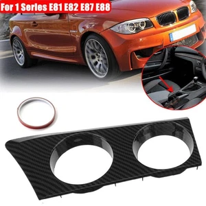 Carbon Fiber Center RHD Cup Holder For BMW 1 Series E81 E82 E87 E88 2004-2011 AP - Picture 1 of 8