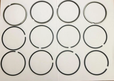 4Cyl. X Original MITSUBISHI PISTON RING SET MD197187 82.7 mm 4D68-T 2 LTR DIESEL - Image 1 of 4