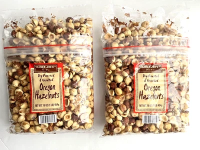 2 X Trader Joe's Dry Roasted & Unsalted Oregon Hazelnuts 16 oz each - Image 1 of 2