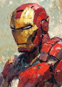 2024 IRON MAN SUPERHEROES 1/1  ART SKETCH CARD ARTIST SIGNED ONE OF A KIND - Picture 1 of 2