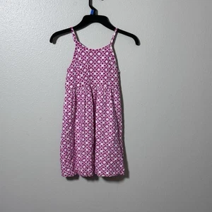 Vestido Rosa Verano Floral Niña Azul Marino Antiguo Talla 6-7 - Imagen 1 de 6