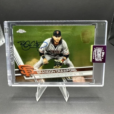 2025 Topps Archives / 2017 Topps Chrome Brandon Crawford 10/10 - Image 1 of 4