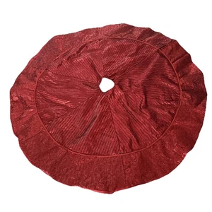 Weihnachtsbaum Rock 47" rot elegant Glitzer selbstbefestigender Verschluss Urlaub Dekor - Bild 1 von 15