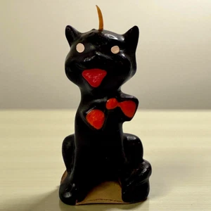 Vintage Gurley Halloween Katze Kerze Fliege Original 1950 Etikett kreischend unbeleuchtet - Bild 1 von 12