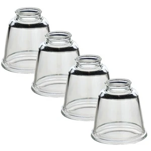 LIGHTACCENT Clear Glass Ceiling Fan Light Covers, Glass Lamp Shade Replacemen... - Picture 1 of 8