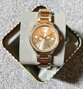 Fossil Eevie Multifunction Gold-Tone Stainless Steel Watch BQ3722 - Picture 1 of 14
