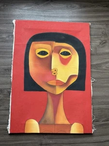 Expressionist Portrait Leinwand - inspiriert von Guayasamín - Private Galerie - Bild 1 von 5