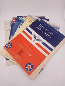 Partituras antiguas de la Segunda Guerra Mundial raras piano y letras de canciones  - Imagen 1 de 9