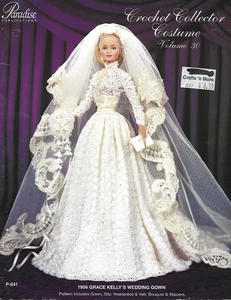1956 Grace Kelly's Wedding Gown (Barbie) - Crochet Instruction Booklet - Picture 1 of 2