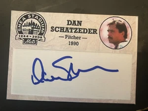 New York Mets DAN SCHATZEDER autographed Homemade Signature Card - Picture 1 of 1
