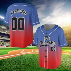 Personalisiertes Team Name und Nummer Baseball Trikot Shirt, Baseball Trikot Uniform - Bild 1 von 8