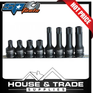 SP Tools Socket Set Impact Tamper Spline Bit 8 Piece 1/2" Dr SP20385 - Picture 1 of 2