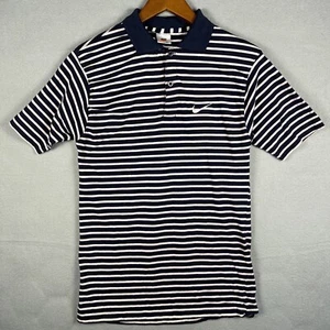 Polo Nike vintage donna XL rosa navy a righe preppy atletica - Foto 1 di 7