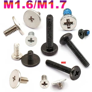 M1.6/M1.7 Phillips Thin Flat Head Machine Screws 304 Stainless Steel/Carbon Bolt - Picture 1 of 38