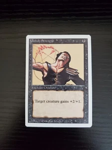1995 MTG Magic the Gathering Revised 3rd Edition - Unholy Strength - NM - Picture 1 of 2