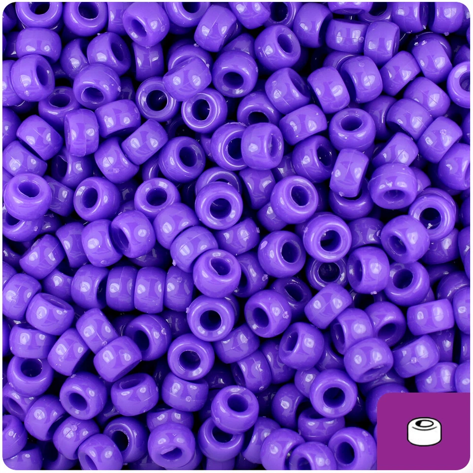 BeadTin Opaque 6.5mm Mini Barrel Pony Beads (1000pcs) - Color choice - Image 1 of 1