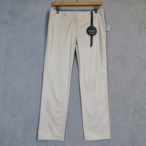 Charter Club moderne Anzughose Damen 4 sandfarben Stretch gerades Bein Hose neu mit Etikett - Bild 1 von 14