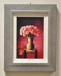 BLUMENVASE - STILLLEBEN - ÖL AUF LEINWAND MIT RAHMEN - FLO23003C - Bild 1 von 1