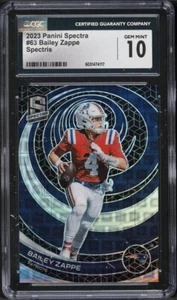 2023 Panini Spectra Bailey Zappe #63 Spectris /30 CGC 10 Gem Mint - Picture 1 of 2