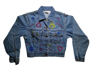 Vintage Disney Store Jeansjacke Denim Mickey Maus bestickt, Größe X-Small XS - Bild 1 von 24