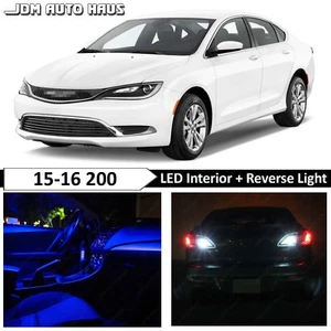 13x BLUE Interior + Tag + Reverse LED Lights Bulbs Fits Chrysler 200 2015-2016 - Picture 1 of 12