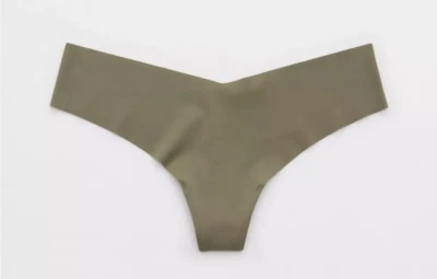 Трусики-стринги American Eagle Aerie No Show Smoothez X-SMALL оливково-зеленые новые - Изображение 1 из 2