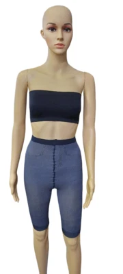 Modelador corporal capri cintura alta azul L'eggs, prendas moldeadoras talla AB Foto 1 de 3