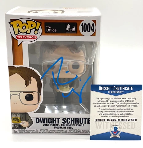 RAINN WILSON SIGNED AUTOGRAPH FUNKO POP - DWIGHT SCHRUTE THE OFFICE BECKETT 19 Cover