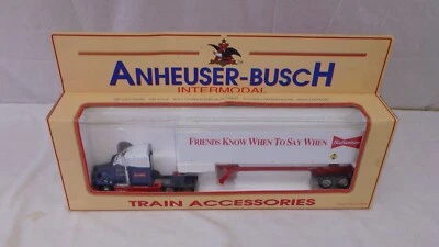Vintage K-Line 1995 Anheuser Busch Budweiser Tractor Trailer Know Train Ship - Image 1 of 4