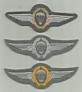 German Parachute (Bundeswehr) Cloth Parachute Badge Set (3) - Picture 1 of 1