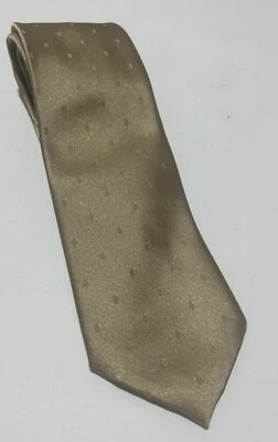 Мужской галстук хаки золото геометрический шелк смесь стандартная длина | ширина Wembley роскошь - Изображение 1 из 4