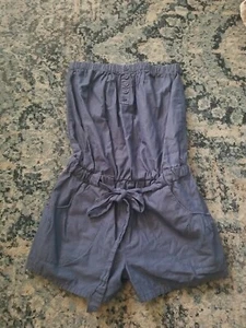 Mossimo Women's or Juniors Girls Romper Tube Top Sleeveless Blue Size XS - Picture 1 of 9
