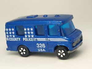 Vintage Playart Diecast Mercedes County Police Van #326 Blue