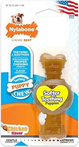 Nylabone Ring Bone Pup Chew Petite Dog Toy Up to 15 Lb Sooth Chicken Flavor chew - Picture 1 of 1
