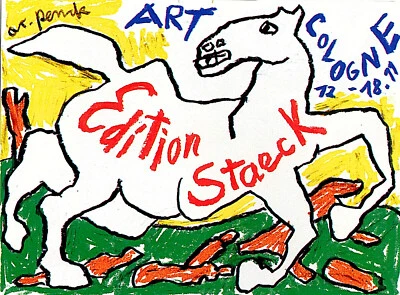 A.R.PENCK >Art Köln 95< HAND-SIGNIERT Poster 84x60, limit 25, orig.signed,  NEU - Bild 1 von 4
