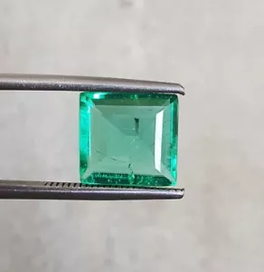 3.66 Ct Lovely Baguette Cut Green Colombian Emerald Lab Grown AAA Loose Gemstone - Picture 1 of 7