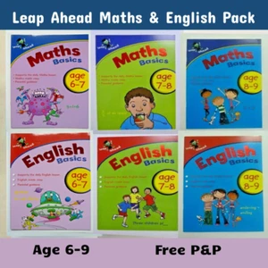 KS2 Leap Ahead Maths & English Basics Bundle of 6 Workbooks Age 6-9 years New - Picture 1 of 8