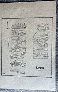 Hartleton Lewis Township, PA 1868 Karte mit abgebildeten Namen der Hausbesitzer - Bild 1 von 2