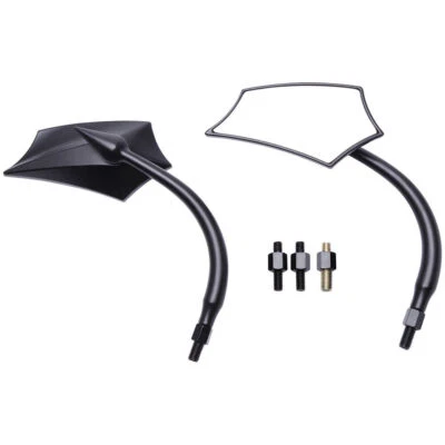 Espejo retrovisor negro para motocicleta Harley Davidson Street Glide Road King Dyna Softail Foto 1 de 4