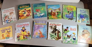 Little Golden Books Lot of 12 1940's-2000's Snow White Jungle Book Lady Tramp - Picture 1 of 21