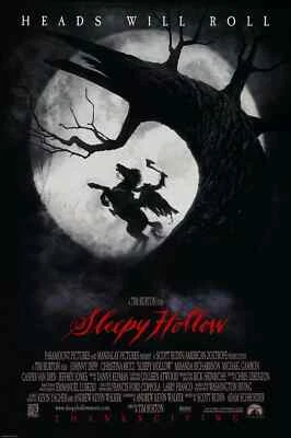 SLEEPY HOLLOW ADVANCE STYLE ORIGINAL ROLLED 27X40 MOVIE POSTER 1999 DEPP RICCI