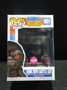 Funko Pop! Vinyl 1021 Godzilla Vs Kong - Kong with Battleaxe (Flocked) - Picture 1 of 6