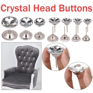 Tapicería con respaldo de clavo botón de cristal con botones de diamante para sofá cama sillas - Imagen 1 de 15
