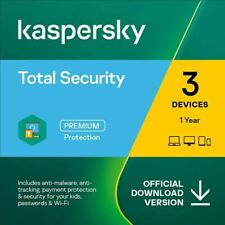 KASPERSKY TOTAL SECURITY 2022 3 PC MULTI DEVICE - UK and EU regions - Download