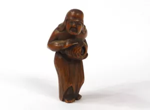 Netsuke bois sculpté personnage homme Japon Meiji XIXème - Bild 1 von 1