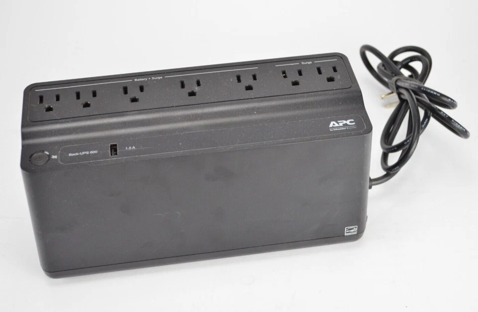 APC Back-UPS 600 BE600M1 300W 7 Outlets UPS No Battery! - Image 1 of 4