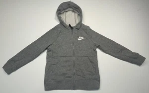 NIKE BOYS HOODIE BV2712-091 GREY SMALL - Picture 1 of 11