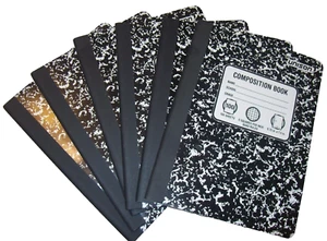 Lote de 6 libros de composición con reglas cuádruples de 5 cuadrados por pulgada papel gráfico 100 hojas en total 600 - Imagen 1 de 8